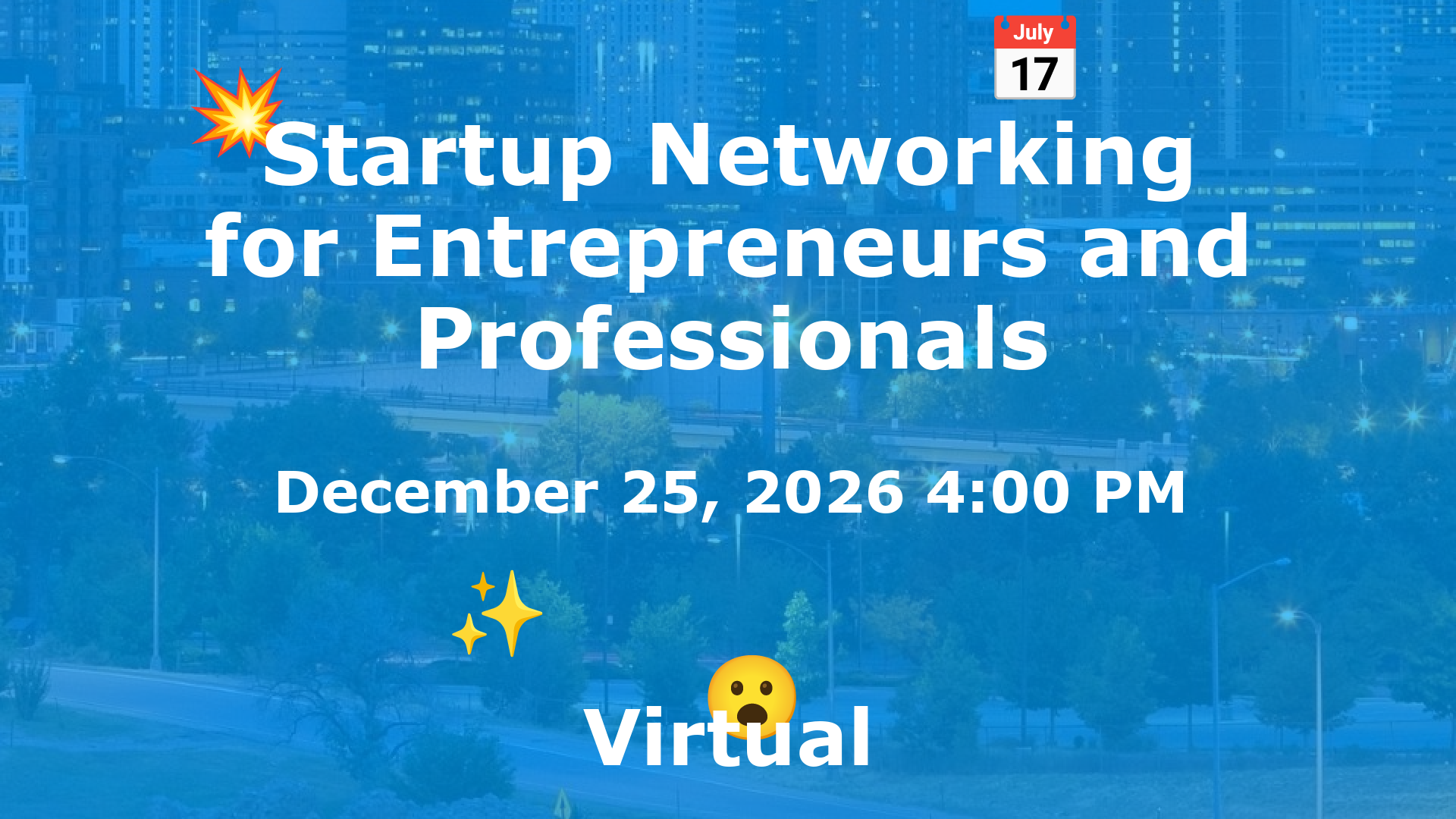 Startup Networking for Entrepreneurs and Professionals event image